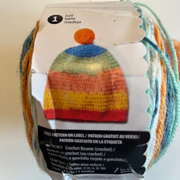 Caron Cupcakes Arn Pumpkin Pie Orange Pom Pom Knit Crochet Hat Beanie New - Picture 4 of 7
